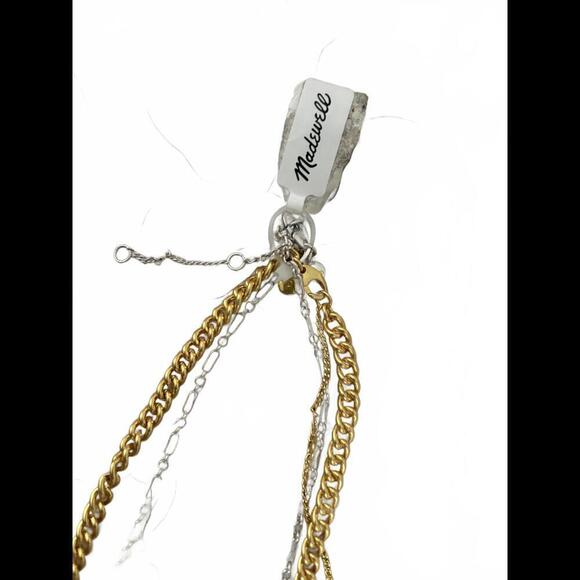NWT Gold and Silver Madewell Layered Chain Necklace - Picture 4 of 4